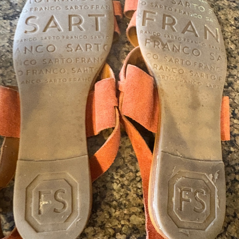 Tan and Rust Sandals - Picture 4 of 7